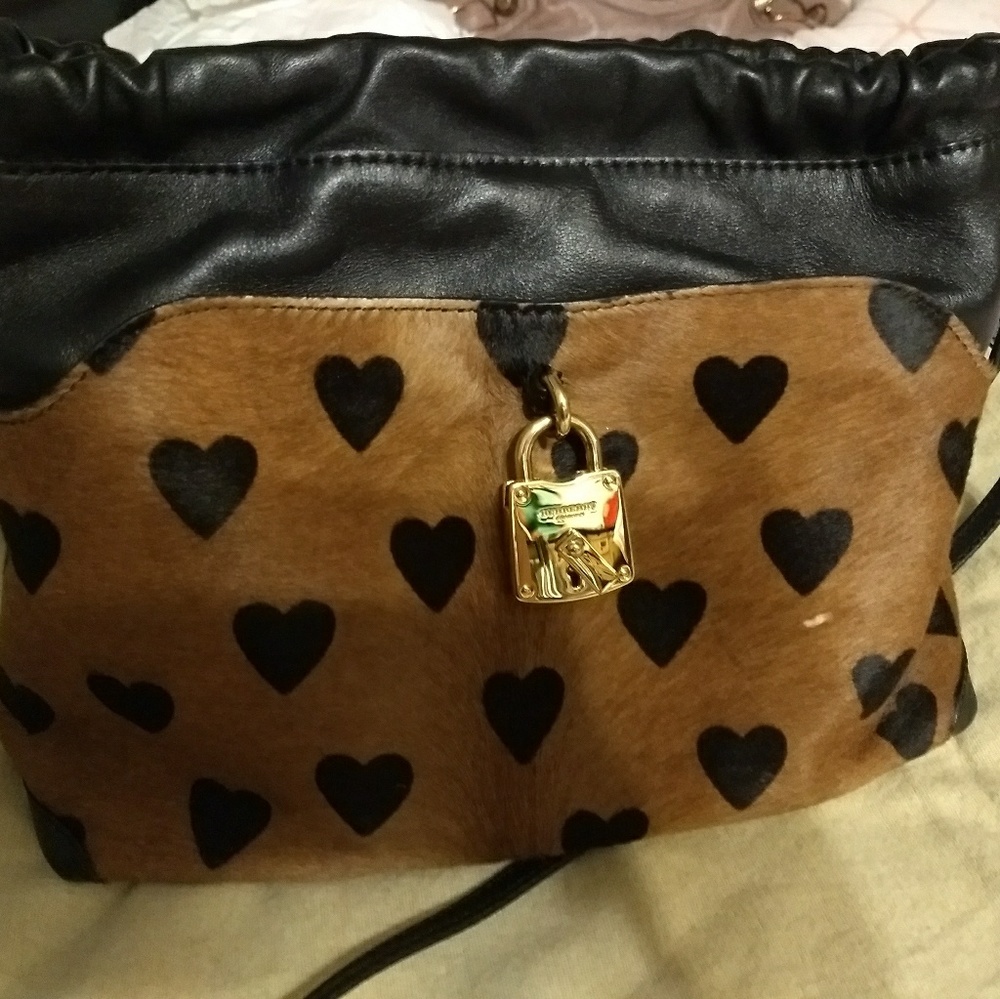 Burberry Prorsum crush drawstring bag